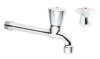 Schulte Wand-Auslauf-Vtl classic-line_2 Ausl. 155mm, 1/2", verchr., Trecorngriff