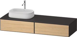 Duravit Waschtisch-Unterschrank Zencha 160x55cm, B li, Ei nat/grap matt, Ei re