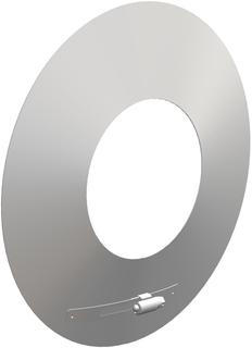 ATEC Wandrosette DN 60/100, d= 240mm, PP, Edelstahl weiß