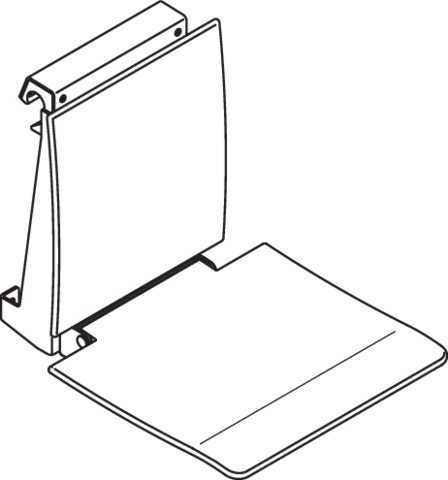 Artikelbild 3 des Artikels „HEWI Einhängesitz System 800 K 450x449x561, Sitzfl. u Rückenl. signalw. 450 x 449 x 561 mm | Sitzfläche und Rückenlehne signalweiß“