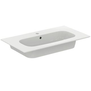 Ideal-Standard Möbelwaschtisch-Paket i.life A 84 x 46 x 64,5 cm, 1 Hahnloch, Griff Chrom gebürstet