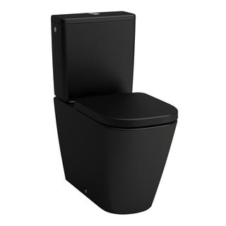 Laufen Stand-WC-Kombination MEDA 36x68cm, spülrandlos, schwarz matt