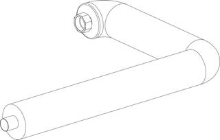 BOSCH Ersatzteil TTNR: 8738804078 Rücklaufrohr waager. Kessel Sp V2 everp