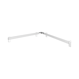 Keuco Dusch- + Wannenhandlauf AXESS Care 850x850mm, Alu silber-eloxiert/verchromt