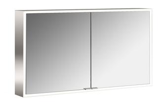 EMCO Aufputz-Lichtspiegelschrank prime 1200x700mm, 2-türig, aluminium/spiegel