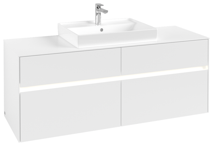 Artikelbild 2 des Artikels „V&B Waschtischunterschrank Collaro 140x54,8x50cm, WT mi, LED 10,4 W, w mt. white matt“