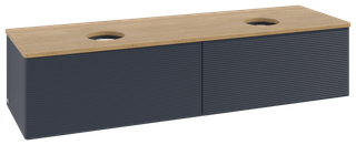 V&B WT-Unterschrank m F-Struktur Antao 160x36x50cm, WBP hon. Oa, md bl. m Lac