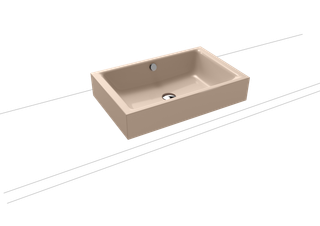 Kaldewei Aufsatzwaschtisch PURO S 3175 60x38,5cmm, o. Hahnl., we., P-E, beige