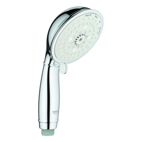 Artikelbild 1 des Artikels „GROHE Handbrause Tempesta Rustic 100 m Begr. 9,5 l/m., 4 S.-Arten, chr mit Durchflusskonstanthalter 9,5 l/min“