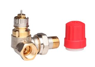 Danfoss Ventilgehäuse RA-N 10, R 3/8, WE-Form li, matt vernickelt