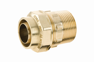 BEULCO PE-Übergangsstück 77012 Messing, 1" AG, 25x2,3mm, Stützrohr lose