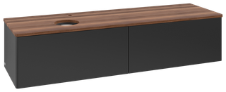 V&B WT-Unterschrank o. F-Struktur Antao 160x50cm, HL, WBP w. wal, bla m Lac