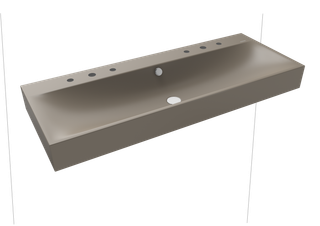 Kaldewei Wand-Waschtisch SILENIO 3046-D 120x40cm, 2x3 HL, alp-we, P-E, w. Gr 60