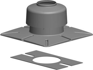 ATEC Mündungs-Set PolyTop DN 100/150, konzentrisch, PP, weiß