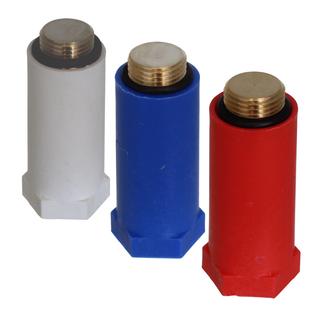 KÖRO Baustopfen 1/2", rot Kst. m. ms Gewinde