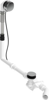Duravit Ab- u. Überlaufgarn. Quadroval Zug 65cm, d 5,2cm, m Wanneneinl., chr
