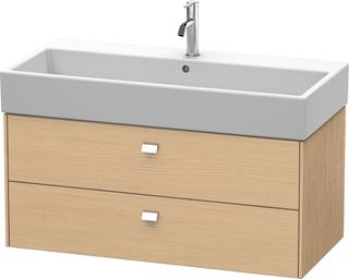 Duravit Waschtisch-Unterschrank Brioso 98,4x45,9cm, chr/Eiche N, 2 La, wandh