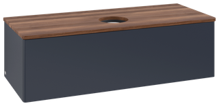 V&B WT-Unterschrank o. F-Struktur Antao 120x36x50cm, WBP w. wal, md bl. m Lac