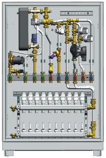 Tuxhorn Wohnungsstation tubra FSM-S VE, 14 l/m., WT ES, gem. Heizkreis