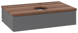 V&B WT-Unterschrank o. F-Struktur Antao 80x19x50cm, HL, WBP w wa, Anthrac. m Lac