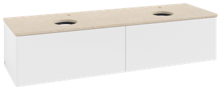 V&B WT-Unterschrank o. F-Struktur Antao 160x50cm, HL, WBP botti., wh. m Lac