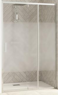 Kinedo Smart Design P 110 Schwenktür vg chrom Dekorglas Cosmos Nische Ecke U