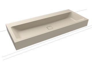 Kaldewei Wand-Waschtisch CONO 3091 120x50, o. Hahnl., P-E, warm beige20