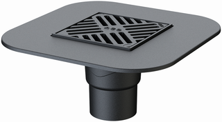 ACO Parkdeckablauf Passavant DN100/90Grad/M125/Guss mit