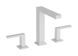 hansgrohe 3-L-WT-Arm. Tecturis E mit Push-Open-Ablaufgarnitur, mattweiß