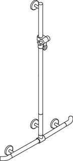 Duschhandlauf System 800 K mit verschiebbarer Brausestange