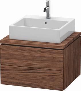 DU WTU für Konsole L-Cube 400x620x547mm 2 Schubkästen, Nussbaum Dunkel ES Nussb