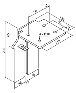 Zehnder Bankträger ZRV 322, 322/1, f h 140, 210, 280mm, SF