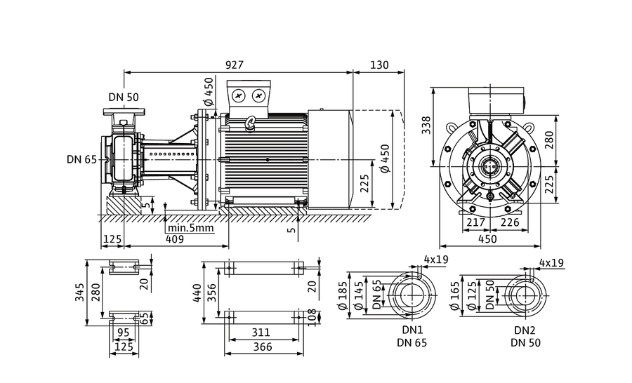 Artikelbild 4 des Artikels „Wilo Trockenläufer-Blockpumpe CronoBloc BL 50/295-45/2, 45 kW, 2-polig BL 50/295-45/2, 45 kW“