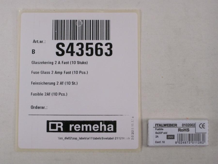 Artikelbild 1 des Artikels „RE Sicherung 2AF (10x) S43563 “
