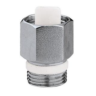 Caleffi Absperrventil 1/2"x1/2" AG, o PTFE-Ring, auto, verchr.