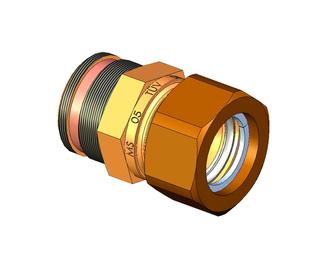 Flamco Verschraubungsset FixLock DN 16, 3/4" AG, mit Übergang