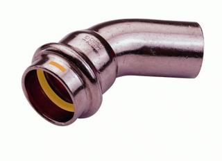 IBP Bogen PG5040 B Press Gas 18mm, 45Grad, I/A, Kupfer
