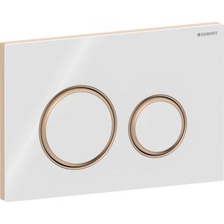 Geberit Betätigungsplatte Sigma21 Round Pl/T we., Rg. Rot, für 2-Mengen-Spülung