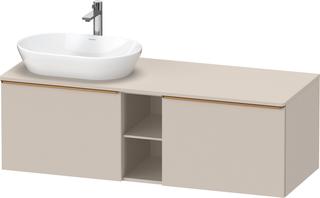 Duravit Waschtisch-Unterschrank D-Neo 140x55cm, 2 A, 1 Pl, B L, b geb/Taupe ma