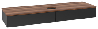 V&B WT-Unterschrank o. F-Struktur Antao 160x50cm, WBP-farbe w. wal, bla m Lac