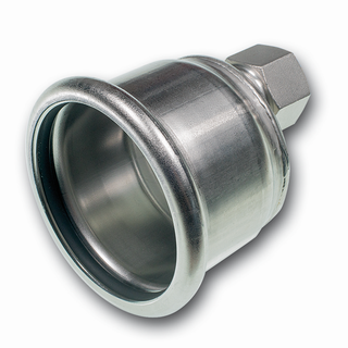 Sanha Kappe NiroSan Press 9301 108mmx3/4", Innengewinde, für Entlüftung