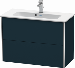 DU Waschtischunterbau XSquare, 2 Schubk. 560x810x388mm,Nachtblau sdm. ES Ahorn