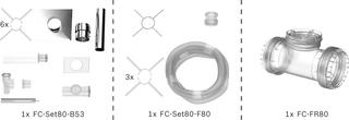 BOSCH Schachtpaket BOPA FC16 S, ES, flex, 80 - 80mm, 15 m, rauml.abh.