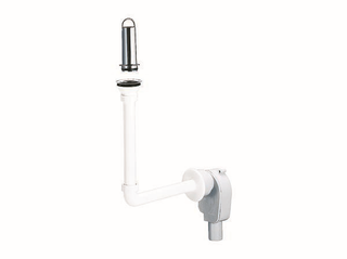 Dallmer Wandeinbau-Siphon 300 PC KS DN 40, Anschlussbogen PP, weiß