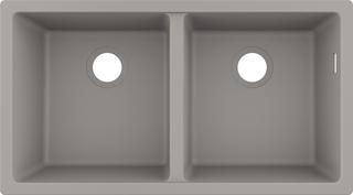 hansgrohe UB-Spüle S510-U770 370/370 768x398mm, 2 Hauptbe., o. HL, betongrau