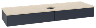 V&B WT-Unterschrank o. F-Struktur Antao 160x50cm, HL, WBP botti., md bl. m Lac