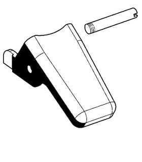 Schell Hebel komplett, verchromt, mit Hebelschraube