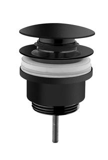 VitrA Push-Open-Ventil d= 62mm, Metall, schwarz matt