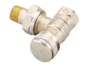 Danfoss Rücklaufverschraubung RLV 10, R 3/8xR 3/8, Eckf., matt vernickelt
