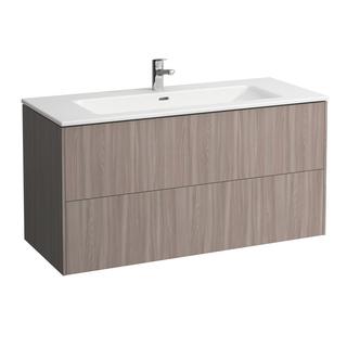 Laufen Waschtisch-Set PRO S Base 120x50cm, weiß, 2 Schubladen, Ulme hell